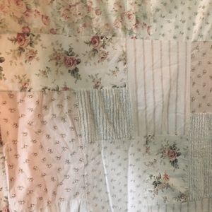 Gorgeous shabby chic cotton shower curtain.